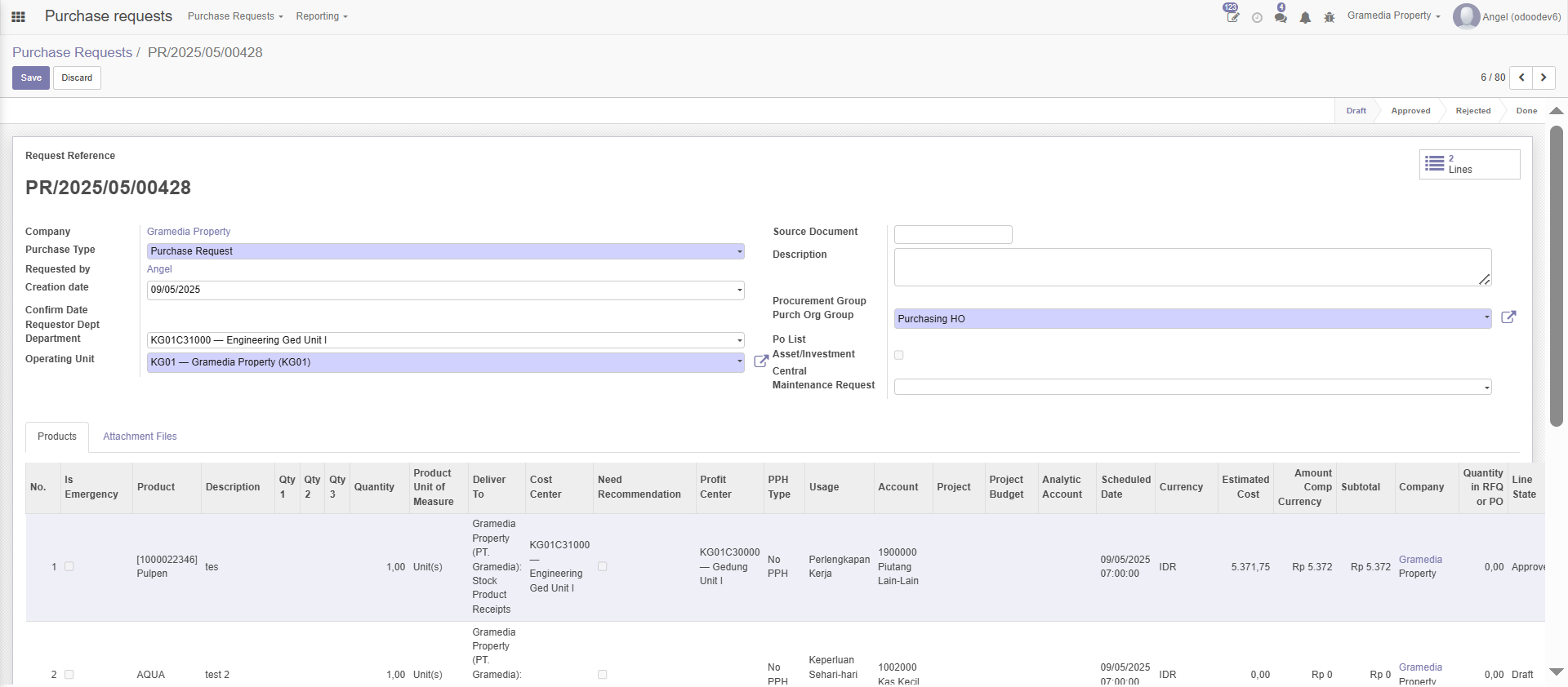 Edit Purchase Request | Welcome to System Documentation | Industrial ...